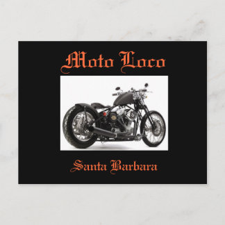 Moto Loco Santa Barbara" Postcard