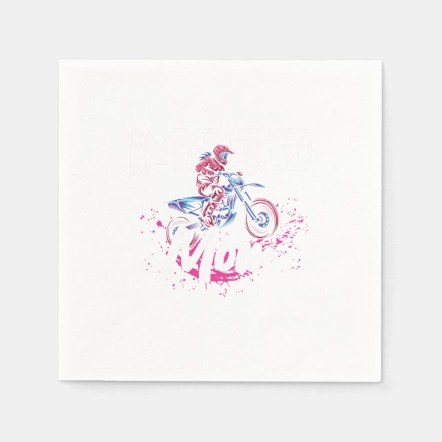 Moto Mum Mother Motocross Motorcycle Biker Gift Napkin (Front)