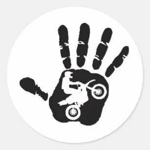 Moto Never Basic Classic Round Sticker