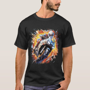 Moto Racing Fast Speed Competition Abstract T-Shirt