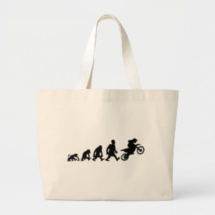moto trial enduro large tote bag