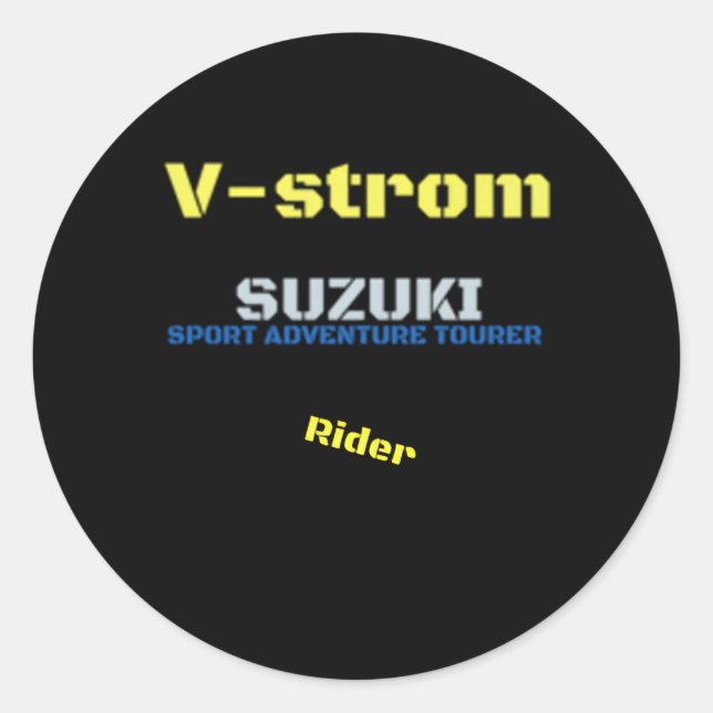 Moto V-Strom Classic Round Sticker (Front)