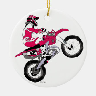 Motocross300 copy ceramic ornament