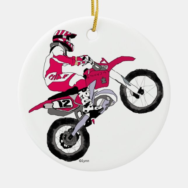 Motocross300 copy ceramic ornament (Front)