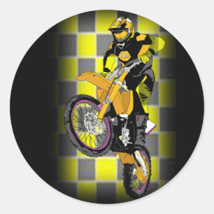 Motocross 407 classic round sticker