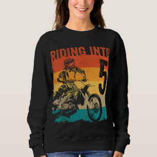 Motocross 5 Years Old Dirt Bike 5th Birthday Party Sweatshirt
