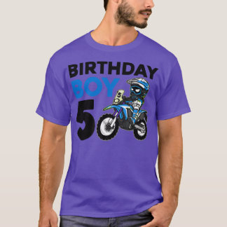 Motocross 5th Gift 5 Year Old Dirt Bike Birthday P T-Shirt