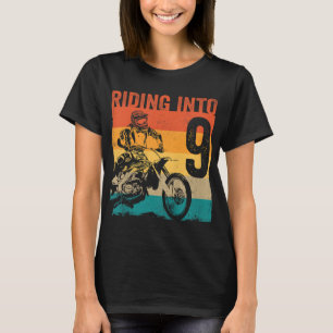 Motocross 9 Years Old Dirt Bike 9th Birthday Party T-Shirt