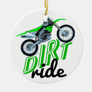 Motocross addicts ceramic tree decoration