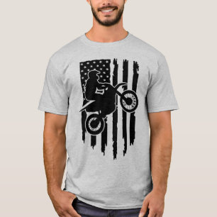 Motocross American Flag T-shirt