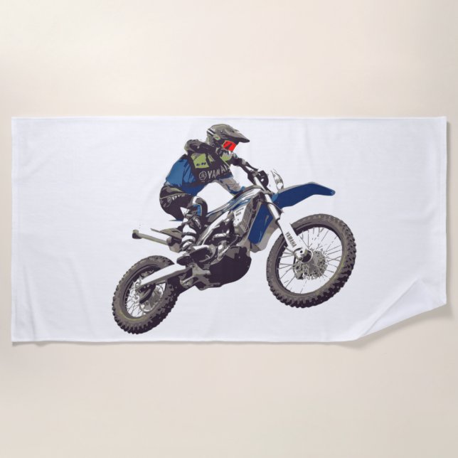 MOTOCROSS beach towel. Towel (Front)