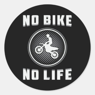 Motocross Bike Motorcycle Biker Dirt Funny Gift Classic Round Sticker