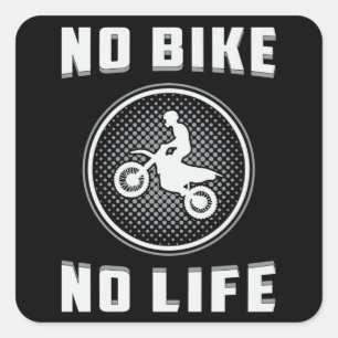 Motocross Bike Motorcycle Biker Dirt Funny Gift Square Sticker