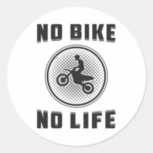 Motocross Bike Motorcycle Biker Funny Gift Idea Classic Round Sticker