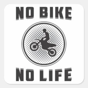 Motocross Bike Motorcycle Biker Funny Gift Idea Square Sticker