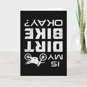 Motocross Biker Dirt Bike Motorcycle Funny Gift Card