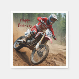 Motocross Birthday Napkin