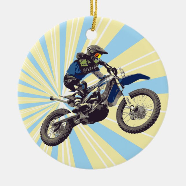 Motocross Ceramic Ornament (Front)