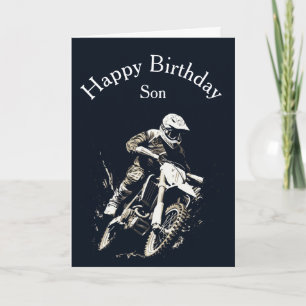 Motocross Competitive Sport Motorcycle Racing Card