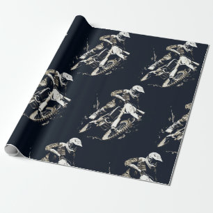 Motocross Competitive Sport Motorcycle Racing Wrapping Paper