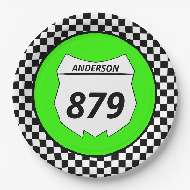 Motocross Custom Dirt Bike Number Plate on Green (Front)