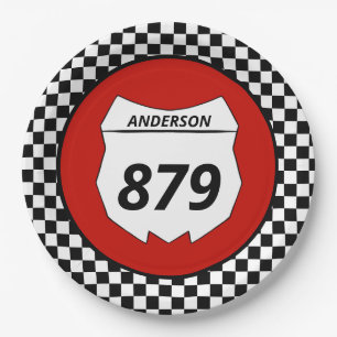 Motocross Custom Dirt Bike Number Plate on Red