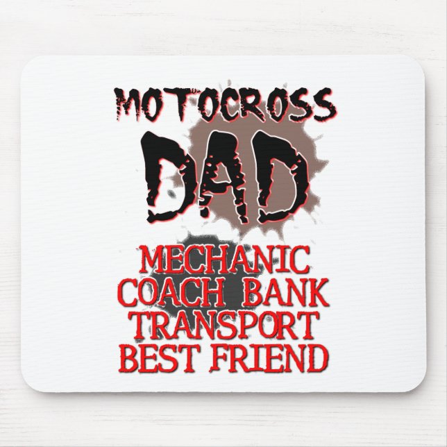 Motocross Dad Dirt Bike Mousepad (Front)