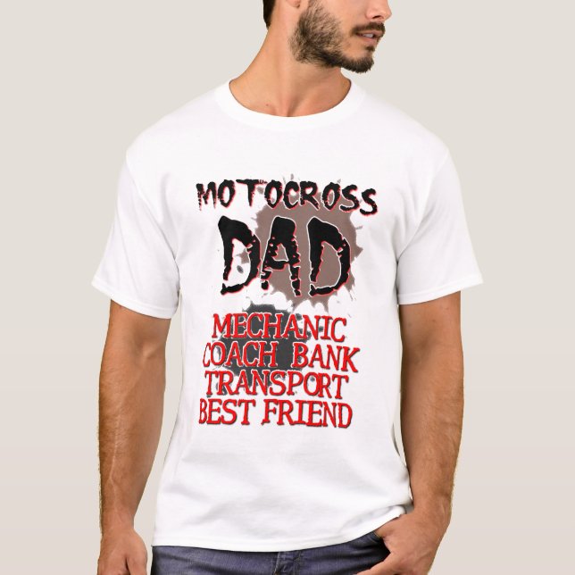 Motocross Dad Dirt Bike T-Shirt (Front)