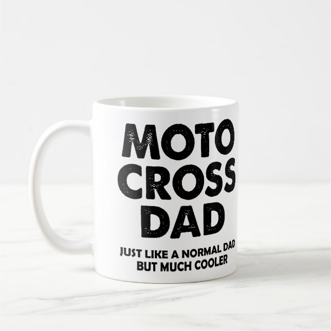 Motocross Dad Funny Dirt Mike Mug or Travel Mug (Left)