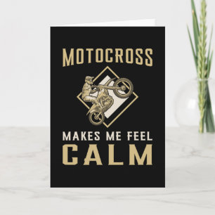 Motocross Dirt Bike Biker Keep Calm Funny Gift Card