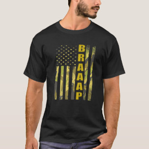Motocross Dirt Bike Braaap USA Flag Camo Motorcycl T-Shirt