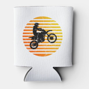 Motocross Dirt Bike Catching Air at Sunrise Sunset Can Cooler