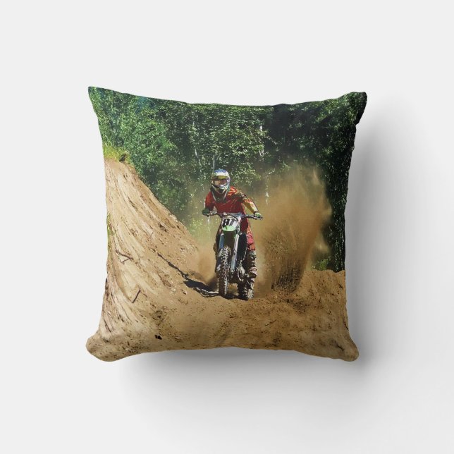 Motocross Dirt-Bike Champion Race Cushion (Front)