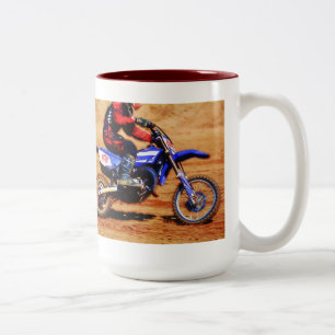 Motocross Dirt-Bike Champion Racer 4 Two-Tone Coffee Mug