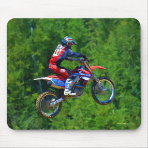 Motocross Dirt-Bike Champion Racer Mouse Pad