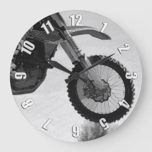 Motocross Dirt-Bike Championship Race Large Clock