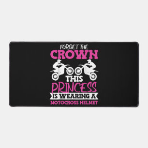 Motocross Dirt Bike Girl Desk Mat