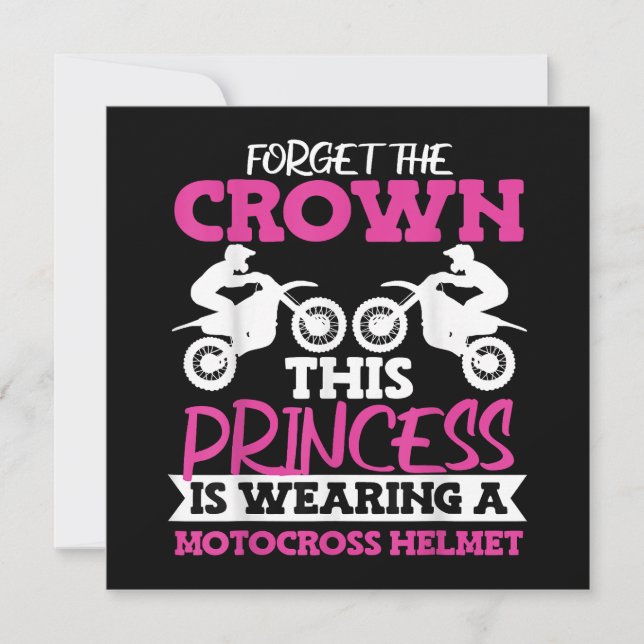 Motocross Dirt Bike Girl Invitation (Front)