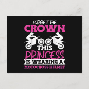Motocross Dirt Bike Girl Postcard