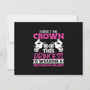 Motocross Dirt Bike Girl RSVP Card