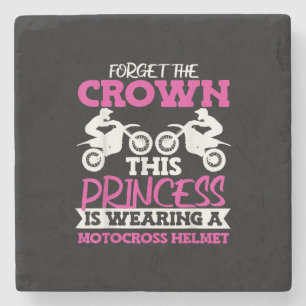 Motocross Dirt Bike Girl Stone Coaster