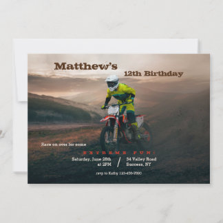 Motocross Dirt Bike Invitation