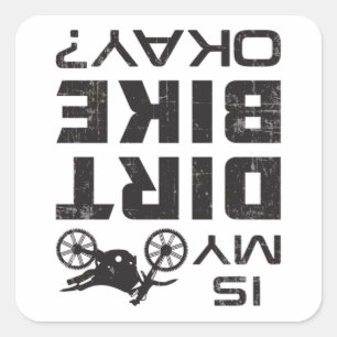 Motocross Dirt Bike Motorcycle Funny Gift Idea Square Sticker