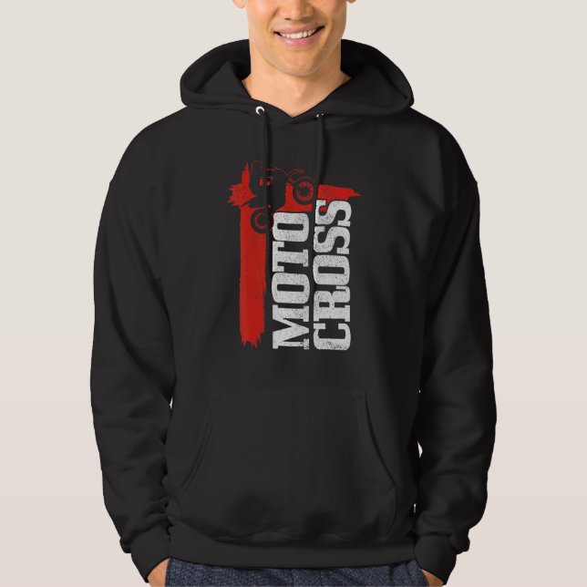 Motocross Dirt Bike Motox Motorcycle Enduro Racing Hoodie (Front)