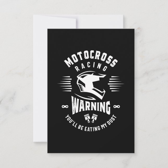 Motocross Dirt Bike Racing Shirt RSVP Card (Front)