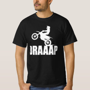 Motocross Dirt Bike Rider Wheelie BRAAAP Power T-Shirt