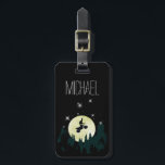 Motocross Dirt Bike Trick Stunt Night Moonlight Luggage Tag<br><div class="desc">This action packed,  mens luggage tag features a man doing a motocross trick or stunt on a dirt bike! It is set at night time in a forest in front of the moon,  riding in the moonlight - a motocross love affair.</div>
