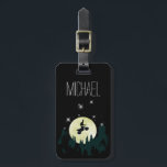 Motocross Dirt Bike Trick Stunt Night Moonlight Luggage Tag<br><div class="desc">This action packed,  mens luggage tag features a man doing a motocross trick or stunt on a dirt bike! It is set at night time in a forest in front of the moon,  riding in the moonlight - a motocross love affair.</div>