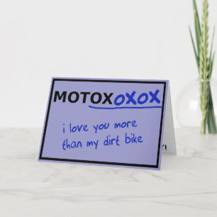 Motocross Dirt Bike Valentine's Day Card Funny