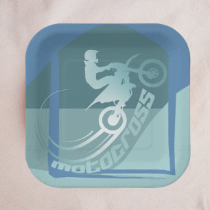 Motocross dirtbike moto-x birthday party  paper plate